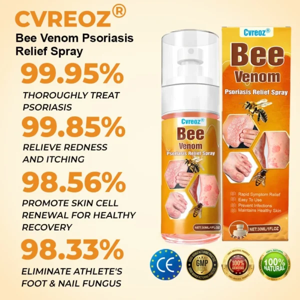 🐝 LIMITED OFFER 60% OFF 💛 Cvreoz® Bee Venom Psoriasis Relief Spray