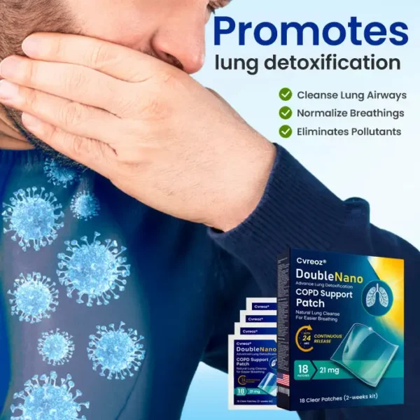 ✅🍀🍀 Official Store: Cvreoz® DoubleNano COPD Support Patch -🍀 Natural Lung Cleanse for Easier Breathing 🫁