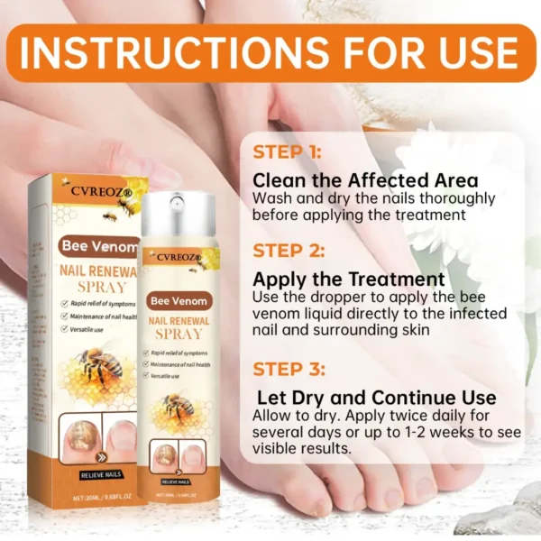 Cvreoz® Bee Venom Nail Renewal Spray - LIMITED-TIME OFFER | Bring out your best self-confidence!💕