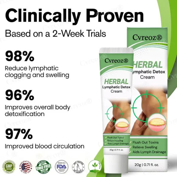 ⏰Last Day Promotion: 60% OFF🔥Cvreoz® Herbal Lymphatic Detox Cream