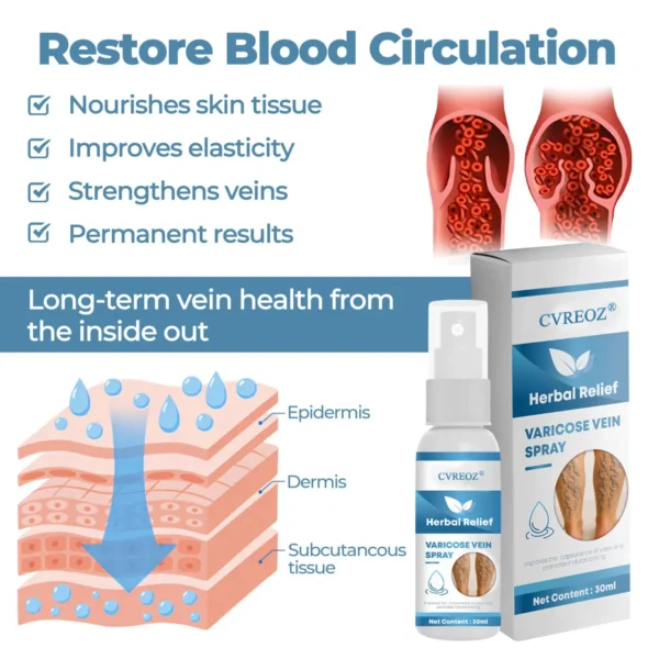 🔥Last Deal: 60% Off🔥 CVREOZ® Herbal Relief Varicose Vein Spray