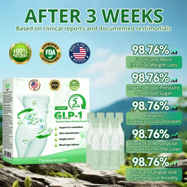 Officially Recommended 👩‍⚕️ by US Flagship Store Direct Sale | 💎 Cvreoz® GLP-1 Metabolic Balance Drink Ampoule: Obesity, Cardiovascular Diseases, Diabetes, Sleep Apnea Syndrome, Joint Problems, etc. 💞