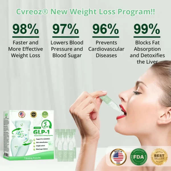 Officially Recommended 👩‍⚕️ by US Flagship Store Direct Sale | 💎 Cvreoz® GLP-1 Metabolic Balance Drink Ampoule: Obesity, Cardiovascular Diseases, Diabetes, Sleep Apnea Syndrome, Joint Problems, etc. 💞