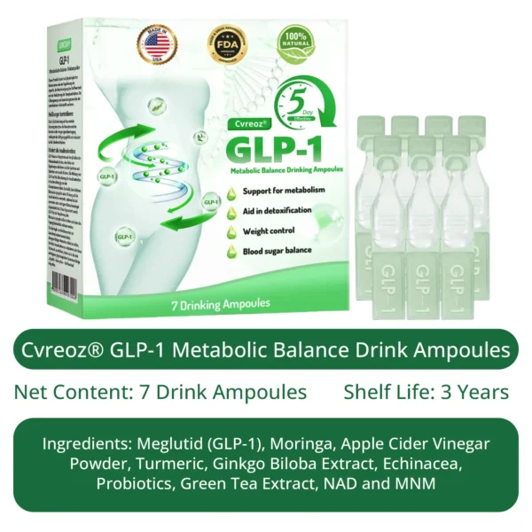 Officially Recommended 👩‍⚕️ by US Flagship Store Direct Sale | 💎 Cvreoz® GLP-1 Metabolic Balance Drink Ampoule: Obesity, Cardiovascular Diseases, Diabetes, Sleep Apnea Syndrome, Joint Problems, etc. 💞