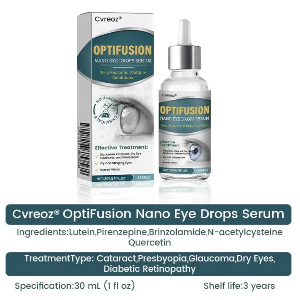 ⏰ Last Day Promotion: 50% OFF 🔥 Cvreoz® OptiFusion Nano Eye Drops Serum