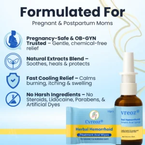 🏷️ EXCLUSIVE DEAL! 50% OFF - Cvreoz® Herbal Hemorrhoid Treatment Anal Spray + Wipes